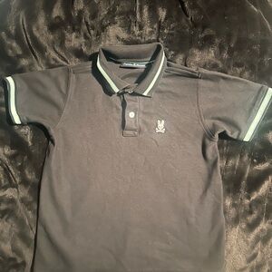 Psycho Bunny Charcoal Polo with White Accents